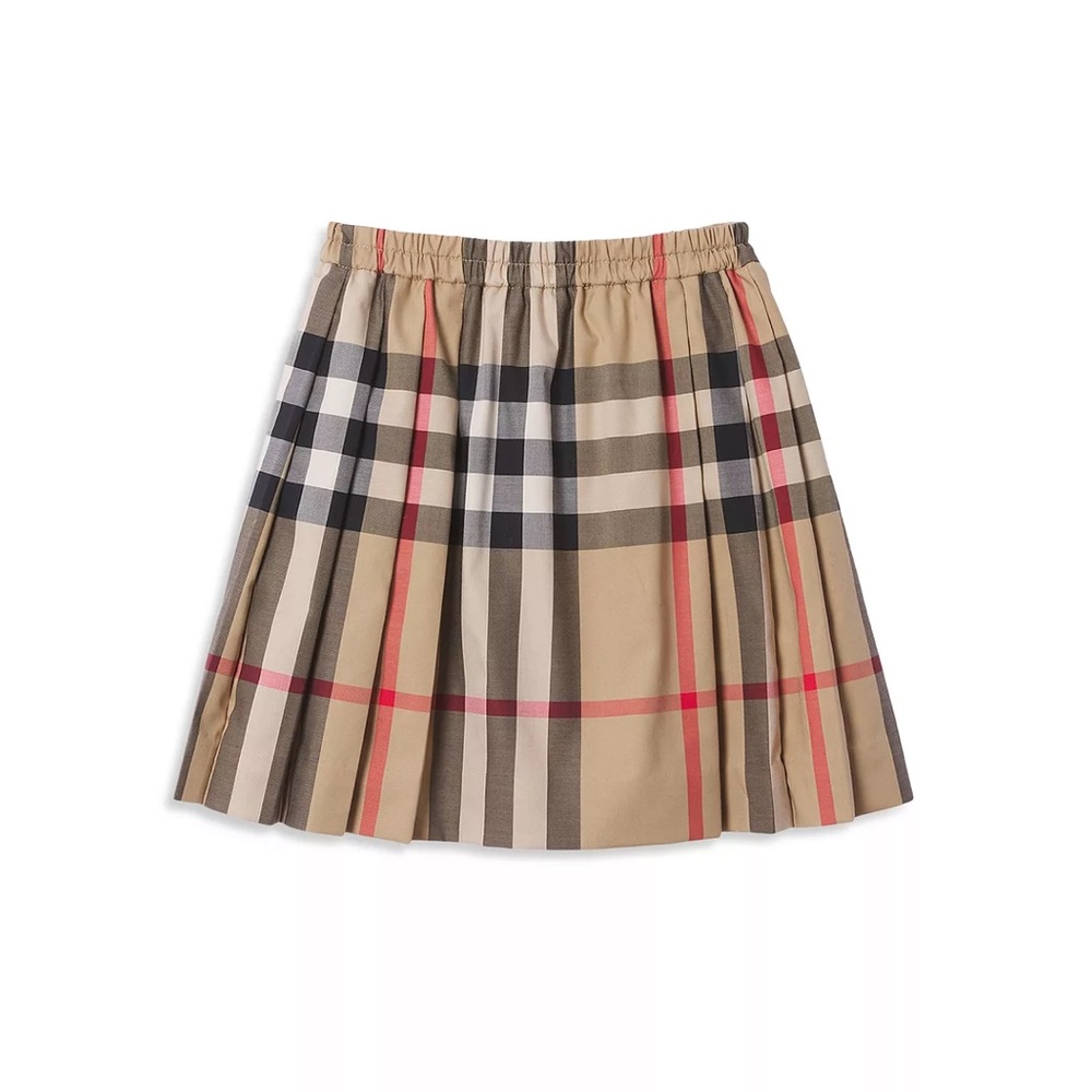 Burberry Girls' Hilde Checked Pleated Skirt